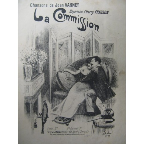 VARNEY Jean La Commission Chant Piano 1893
