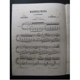 LEYBACH J. Mandolinata Piano XIXe