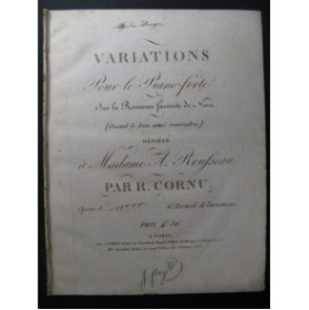 CORNU R. Variations Piano ca1820