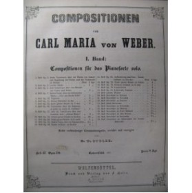 WEBER Pièce de Concert op. 79 Piano XIXe