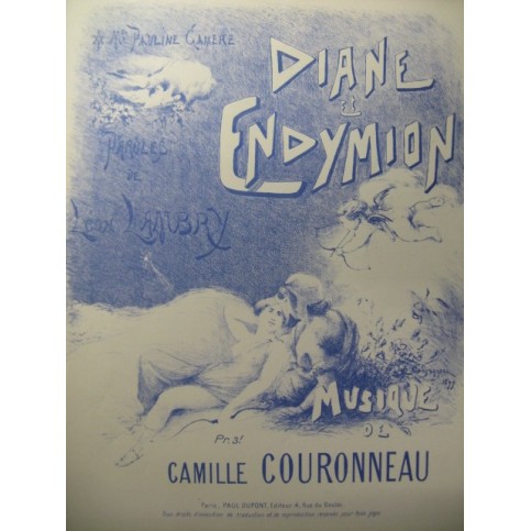 COURONNEAU Camille Diane et Endymion Chant Piano 1897