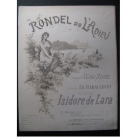 DE LARA Isidore Rondel de l'Adieu Chant Piano 1895