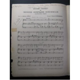 FOURNIER Marcel Messire Bertrand Duguesclin Chant Piano ca1890
