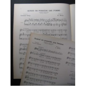 BOSC Auguste Quand on possède un femme Chant Piano 1928