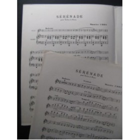 UHRY Maurice Sérénade Violon Piano 1927