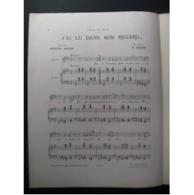 SCHIFF O. J'ai lu dans son regard Chant Piano 1898
