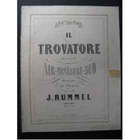 RUMMEL J. Il Trovatore Verdi Piano XIXe