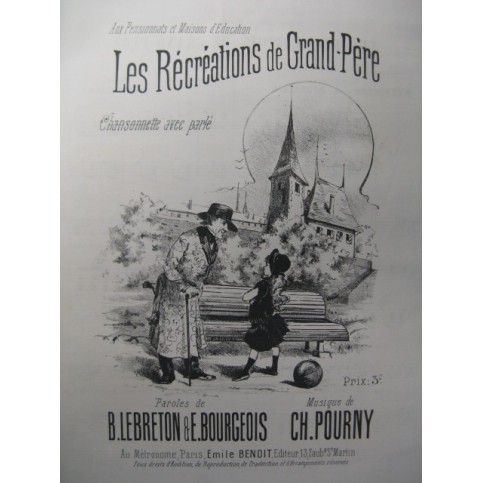 POURNY Charles Les Récréations Chant Piano XIXe