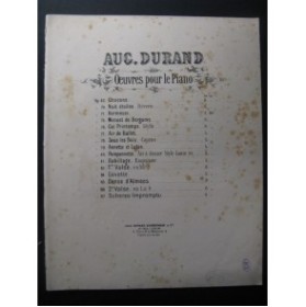 DURAND Auguste Valse No 1 Piano 1880