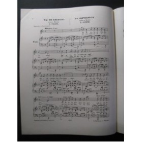 GODARD Benjamin Te Souviens-tu Chant Piano XIXe