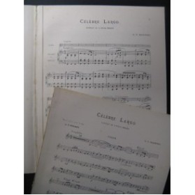 HAENDEL G. F. Célèbre Largo Violon Piano 1891