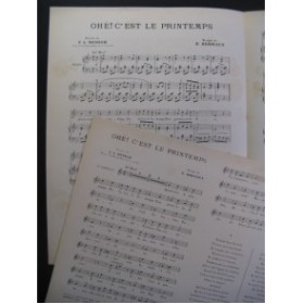 BERNIAUX D. Ohé ! C'est le Printemps Chant Piano 1908