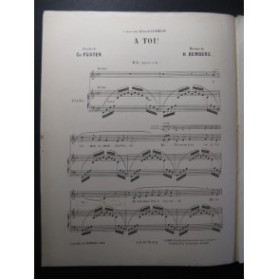 BEMBERG H. A toi ! Chant Piano 1896