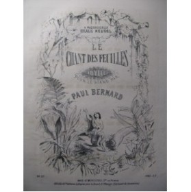 BERNARD Paul Le Chant des Feuilles Piano 1857