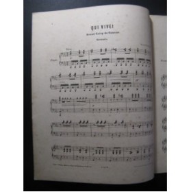 GANZ W. Qui Vive ! Piano 4 mains 1867