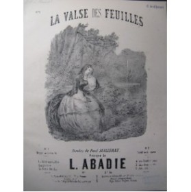 ABADIE Louis La Valse des Feuilles Chant Piano XIXe