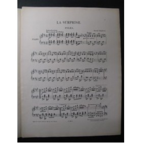SCHUBERT Raoul La Surprise Piano 1900
