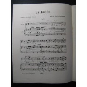 BRUN Henri La Rosée Chant Piano XIXe