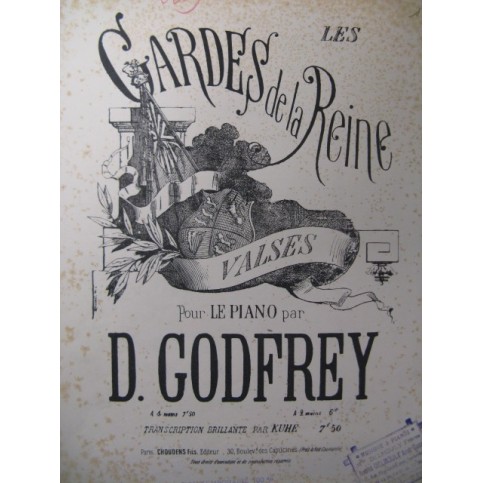 GODEFREY D. Les Gardes de la Reine Piano ca1865