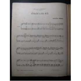 BOSC Auguste Aubade à ma Mye Piano 1895