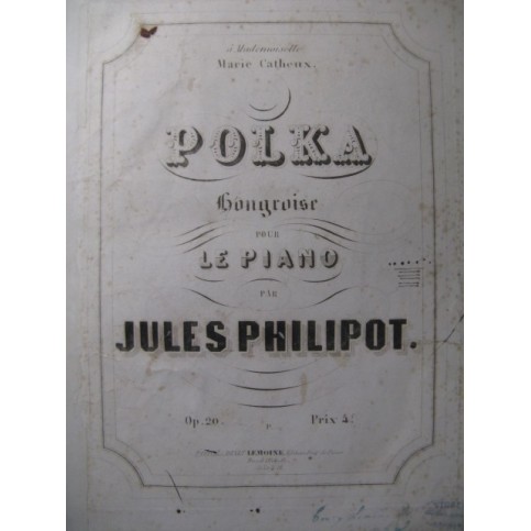 PHILIPOT Jules Polka hongroise Piano 1850