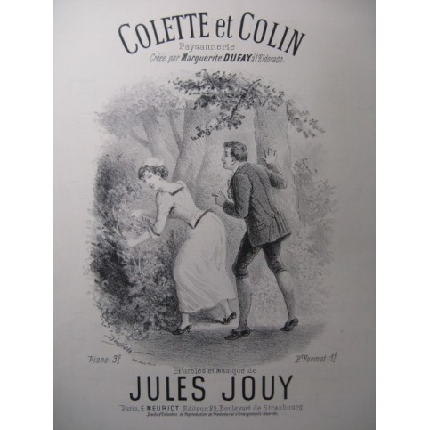JOUY Jules Colette et Colin Chant Piano XIXe