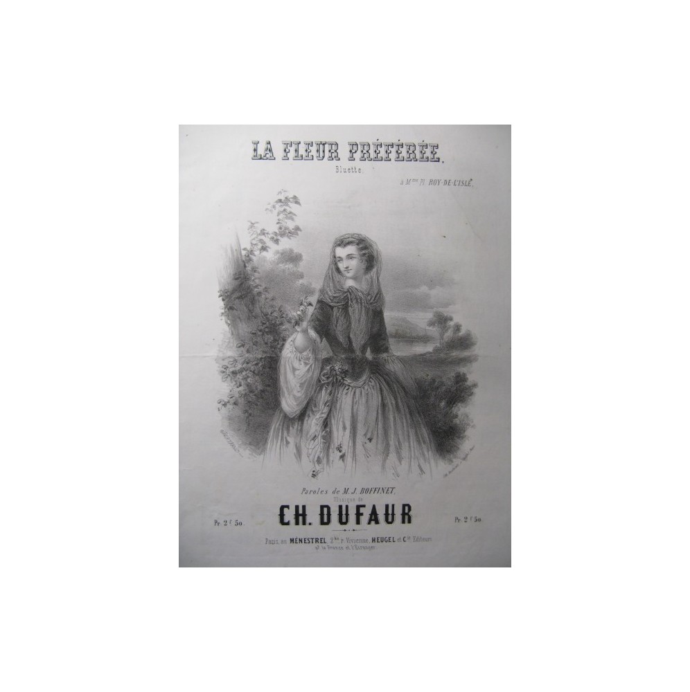 DUFAUR Ch. La Fleur Préférée Chant Piano ca1850