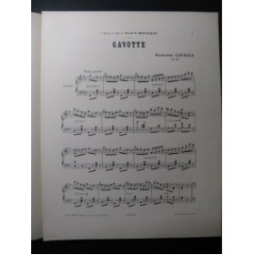 LAVELLO Rodolphe Gavotte Piano XIXe