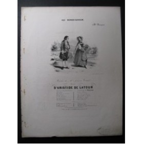 DE LATOUR Aristide Oui Monseigneur Chant Piano ca1840