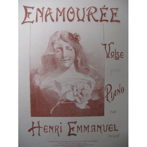 EMMANUEL Henri Enamourée pour Piano