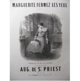 DE SAINT PRIEST Aug. Marguerite Chant Piano ca1850