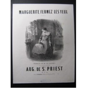 DE SAINT PRIEST Aug. Marguerite Chant Piano ca1850