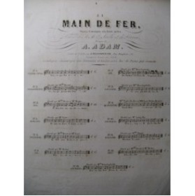 ADAM Adolphe La Main de Fer No 4 Romance Chant Piano ca1843