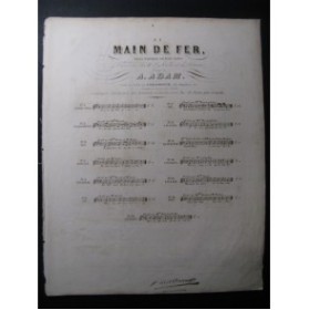 ADAM Adolphe La Main de Fer No 4 Romance Chant Piano ca1843