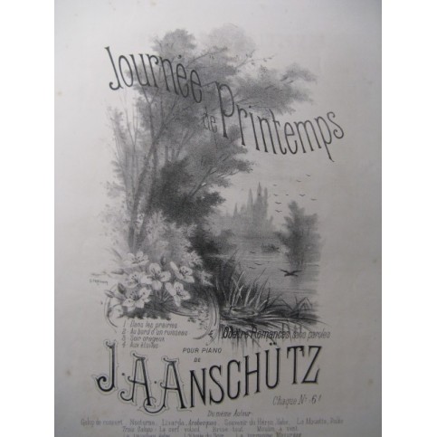 ANSCHUTZ J. A. Dans les Prairies Piano ca1880