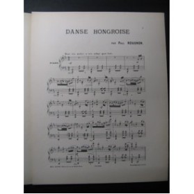 ROUGNON Paul Danse Hongroise Piano XIXe