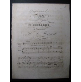 MOZART W. A. Il Serraglio Rondo Chant Piano ca1840