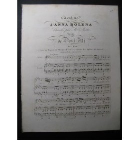 DONIZETTI G. Anna Bolena Cavatina Chant Piano ca1830