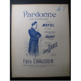 CHAUDOIR Félix Pardonne Chant Piano XIXe