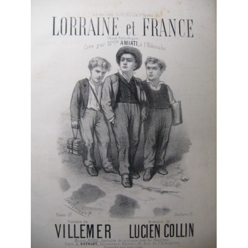 COLLIN Lucien Lorraine et France Chant Piano XIXe