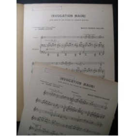GAILLARD Invocation Maori Violon Piano 1933
