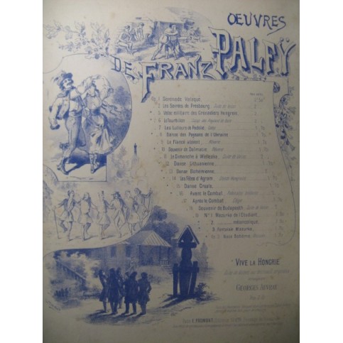 PALFY Franz La Noce Bohême Piano ca1890