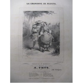 THYS A. La Couronne de Bluets Chant Piano ca1830