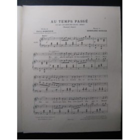 BERGER Rodolphe Au Temps passé Chant Piano 1897