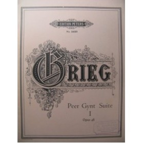 GRIEG Edvard Peer Gynt Suite No 1 Piano