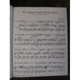 MOZART W. A. 22 Sonates et Variations Violon Piano