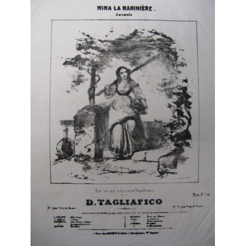 TAGLIAFICO D. Nina la Marinière Chant Piano XIXe