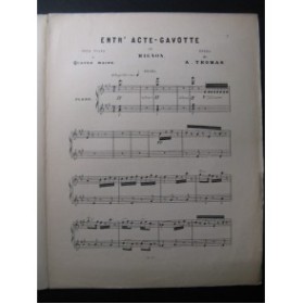 THOMAS Ambroise Entr'acte Gavotte Piano 4 mains ca1870