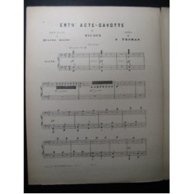 THOMAS Ambroise Entr'acte Gavotte Piano 4 mains ca1870