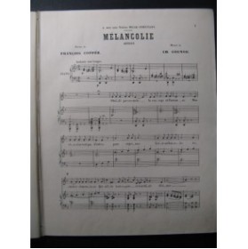 GOUNOD Charles Mélancolie Chant Piano XIXe